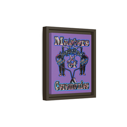 em cee squared - framed canvas art (light purple)