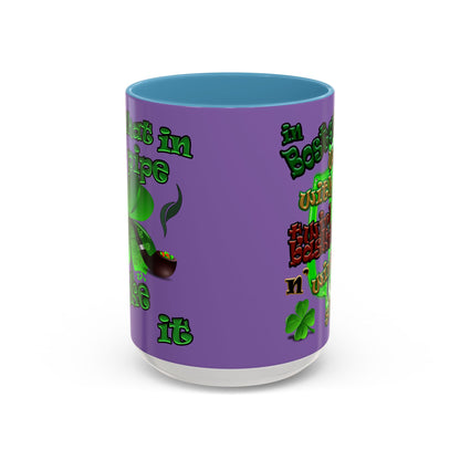 celtics logo - Accent Mug (light purple)