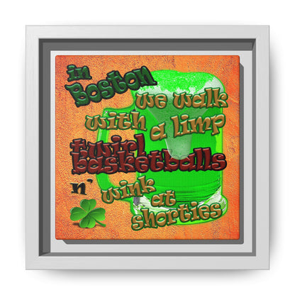 celtics logo - framed canvas art (burnt orange)