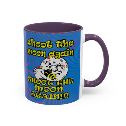 shoot the moon again - Accent Mug (light blue-purple wave)