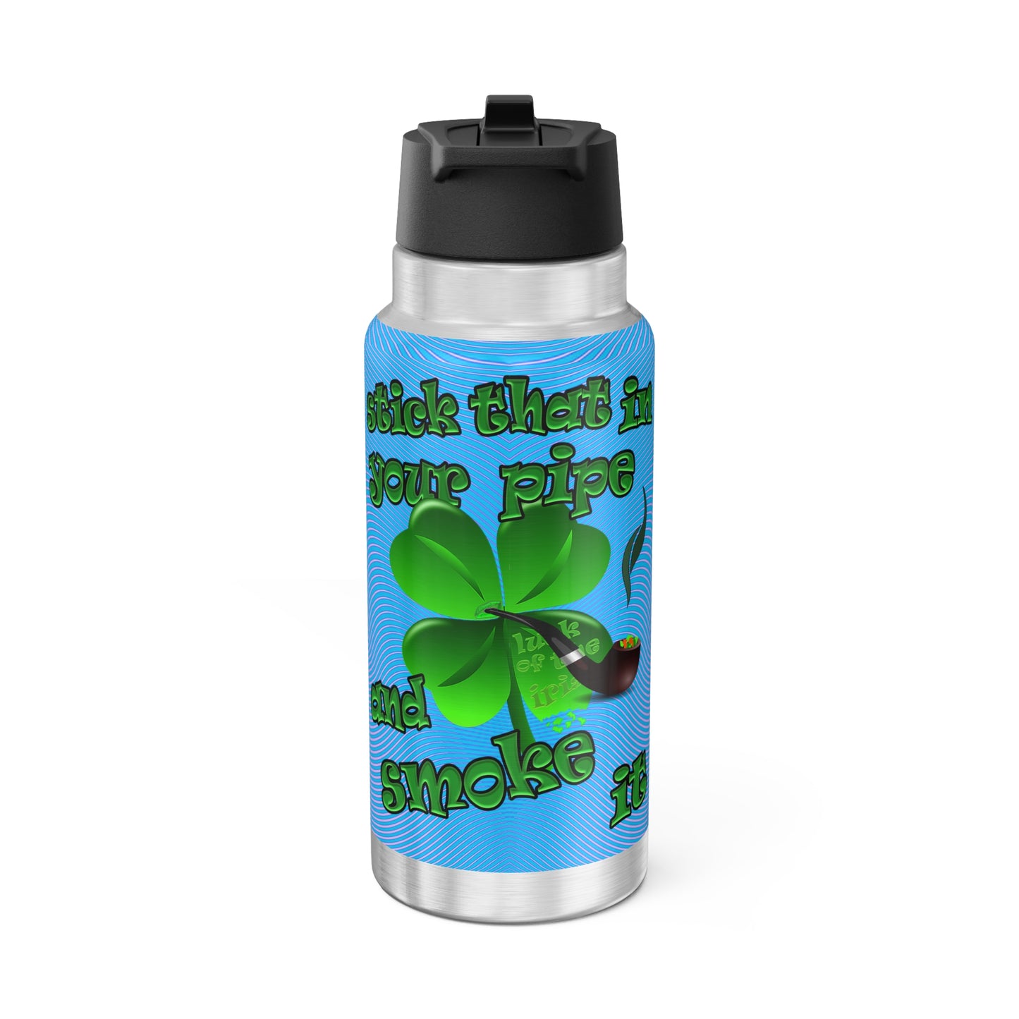 celtics logo - Gator Tumbler, 32oz  (light blue-purple wave)
