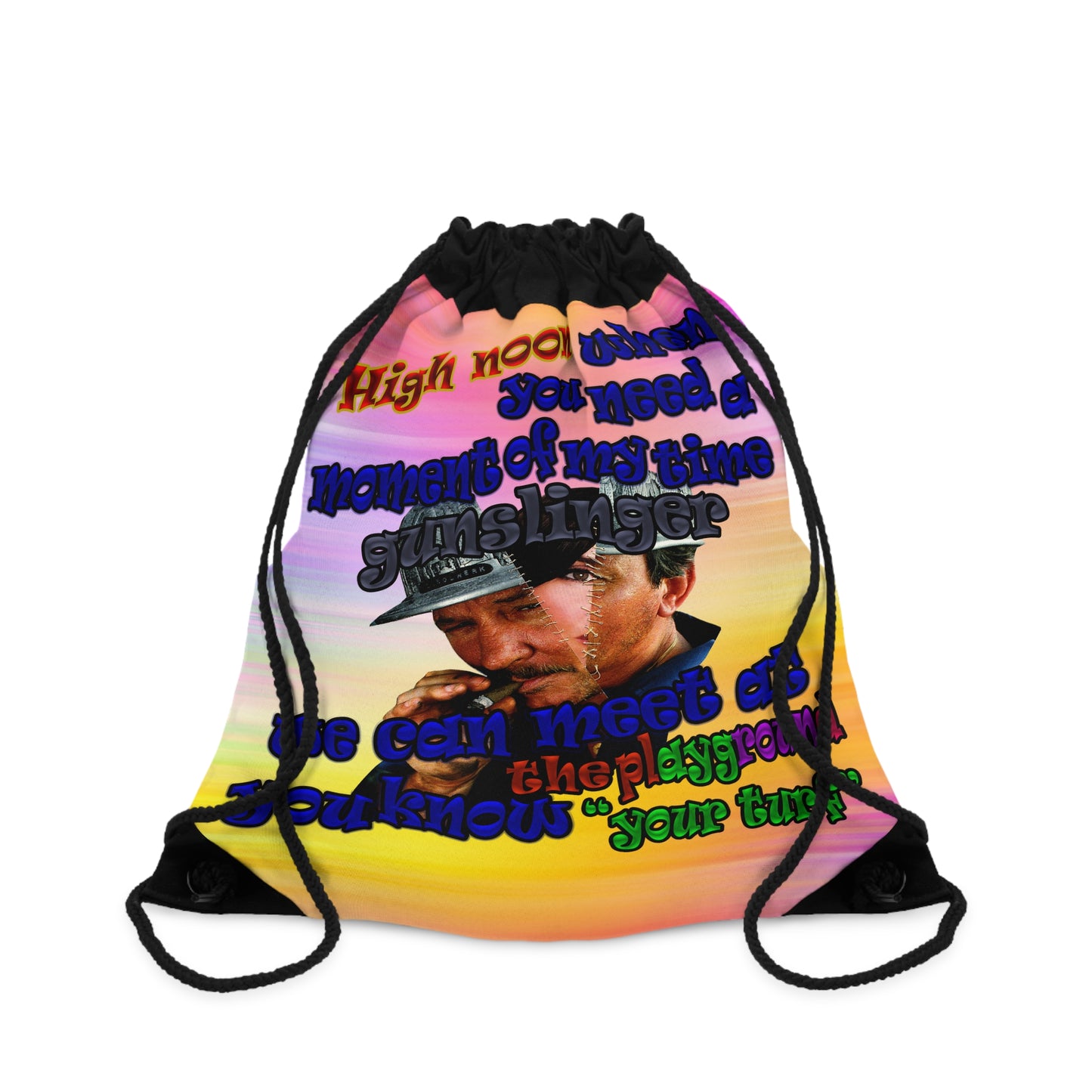high noon - Drawstring Bag (color blur)