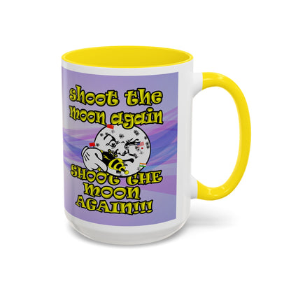 shoot the moon again - Accent Mug (light blue-pink wave)