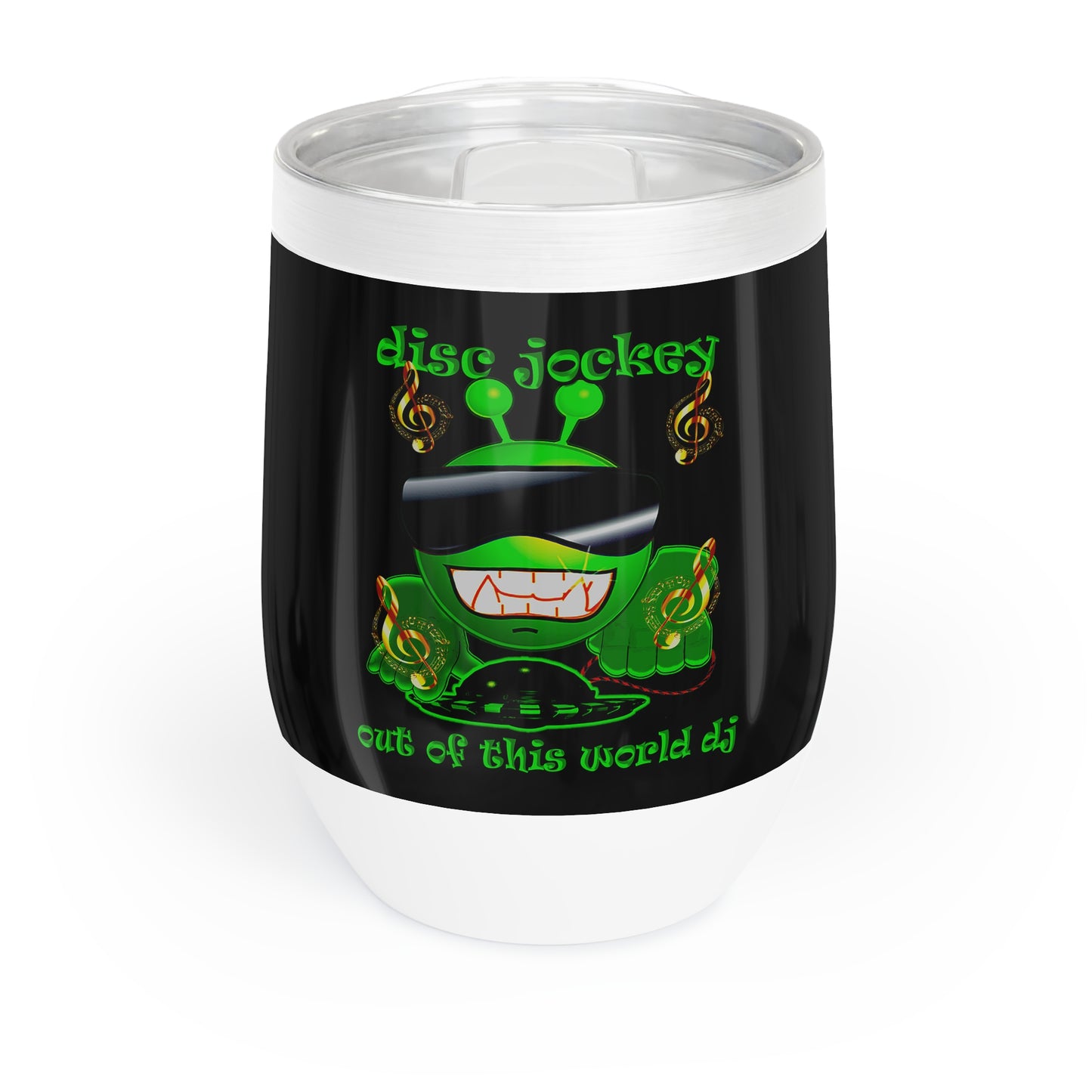 disc jockey - Chill Wine Tumbler (black)