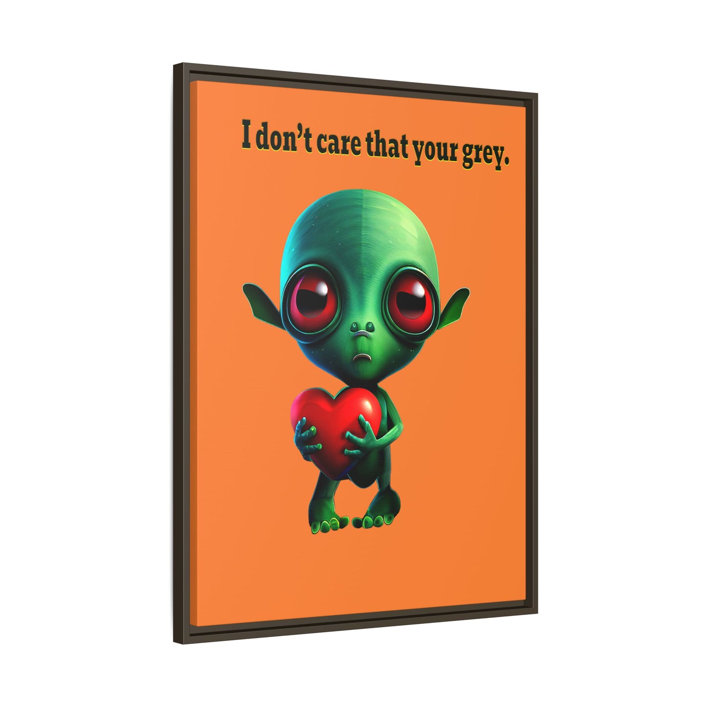I don't care that your grey - framed canvas art (crusta)