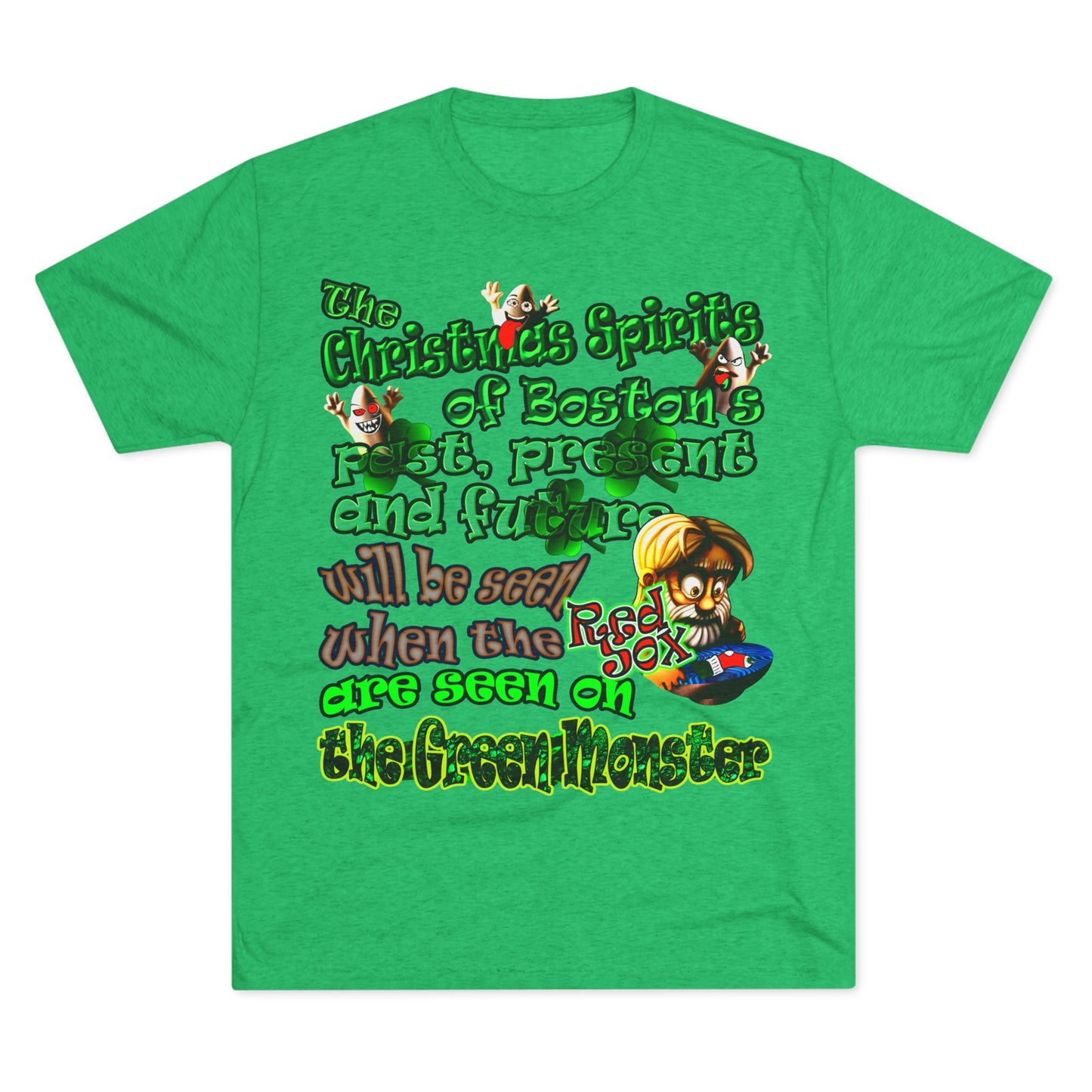 christmas spirits of boston - Unisex Tri-Blend Crew Tee