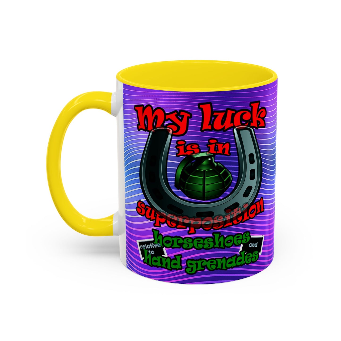 my luck - Accent Mug (purple wave)