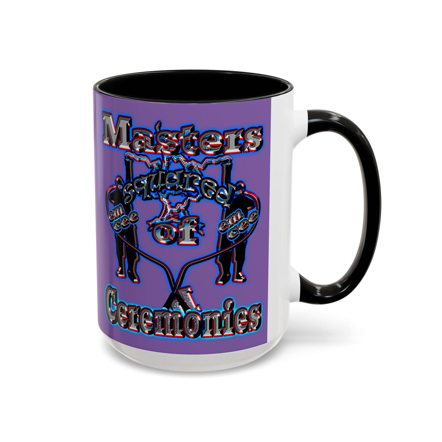 em cee squared - Accent Mug (light purple)