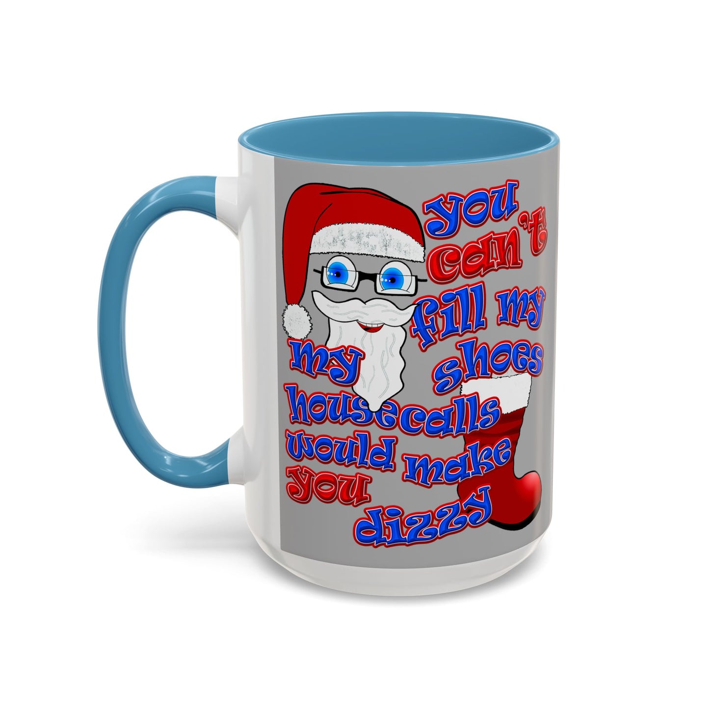 santa's shoes - Accent Mug (light grey)