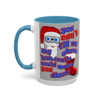 santa's shoes - Accent Mug (light grey)