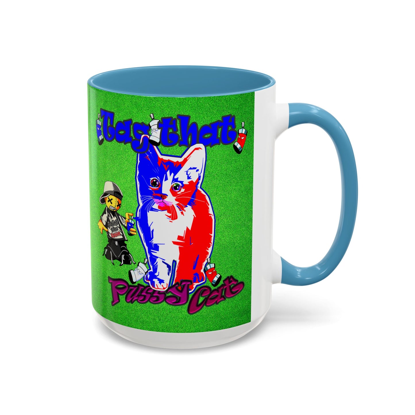 tag that - Accent Mug (green turf)