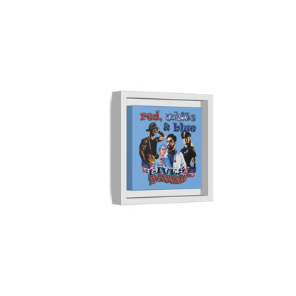 rw&b lives matter - framed canvas art (light blue)