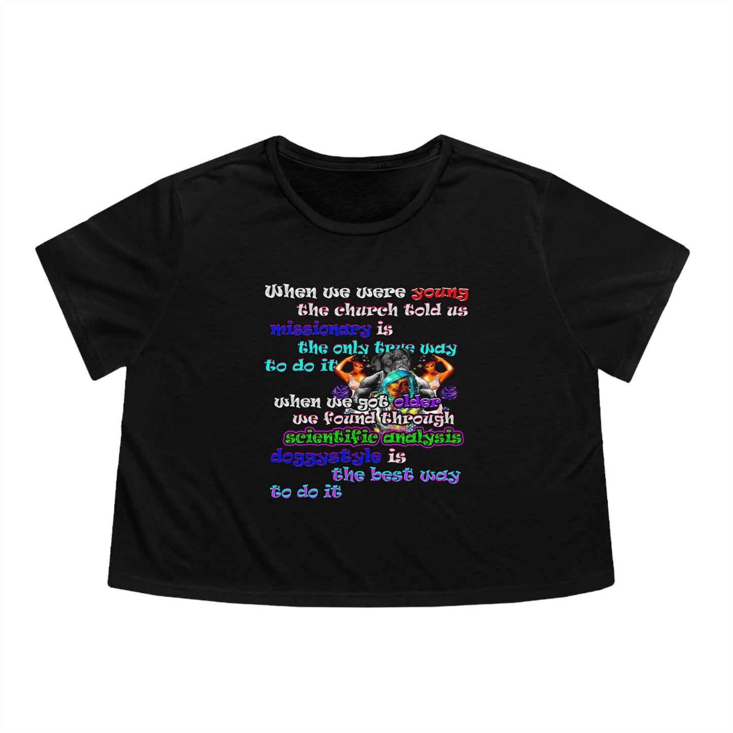 doggystyle - Women's Flowy Cropped Tee
