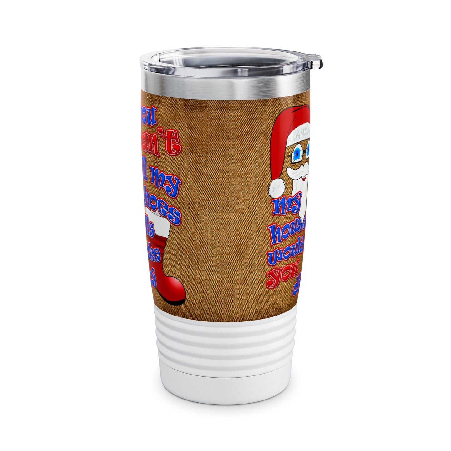 santa's shoes - Ringneck Tumbler, 20oz (brown papyrus)
