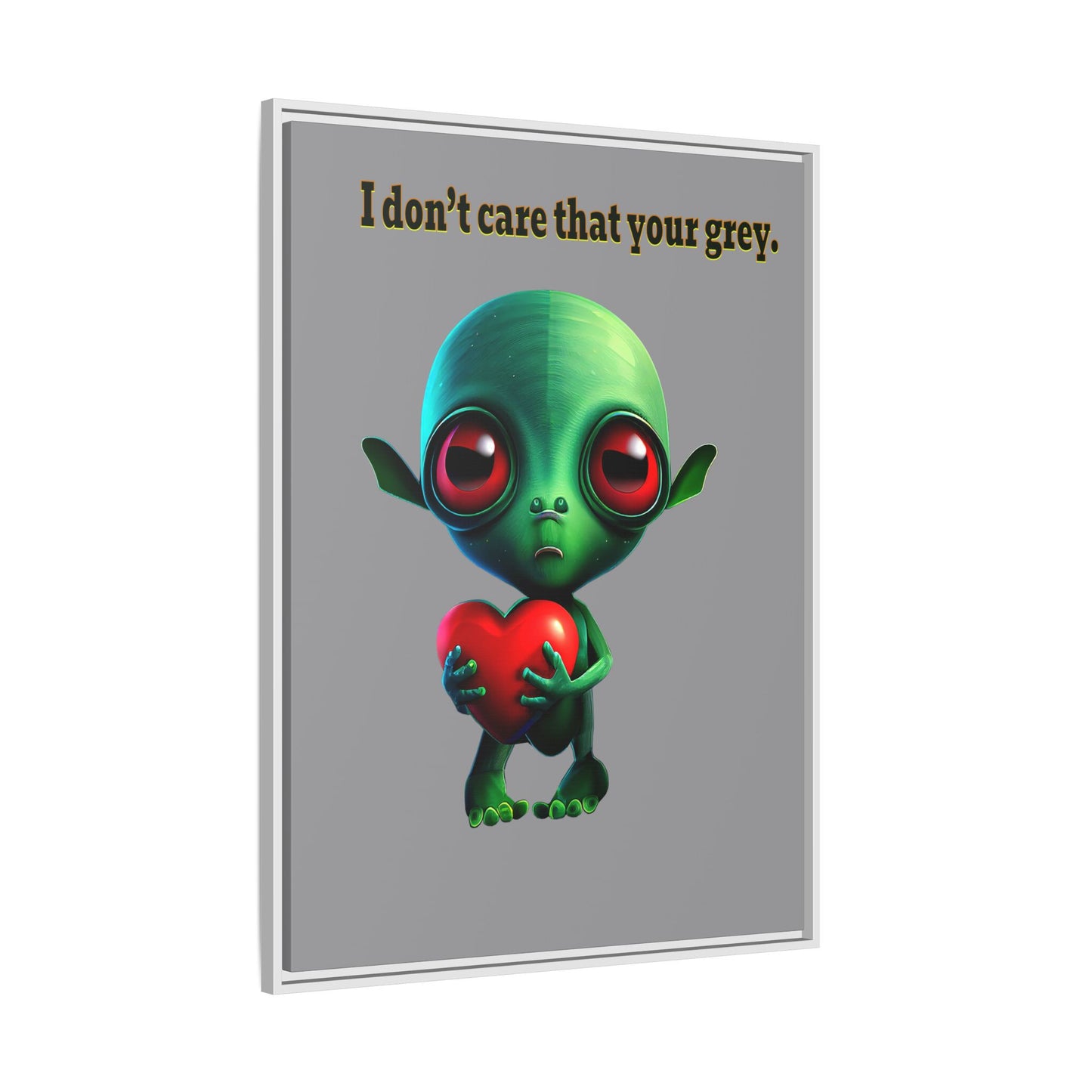 I don't care that your grey - framed canvas art (grey)