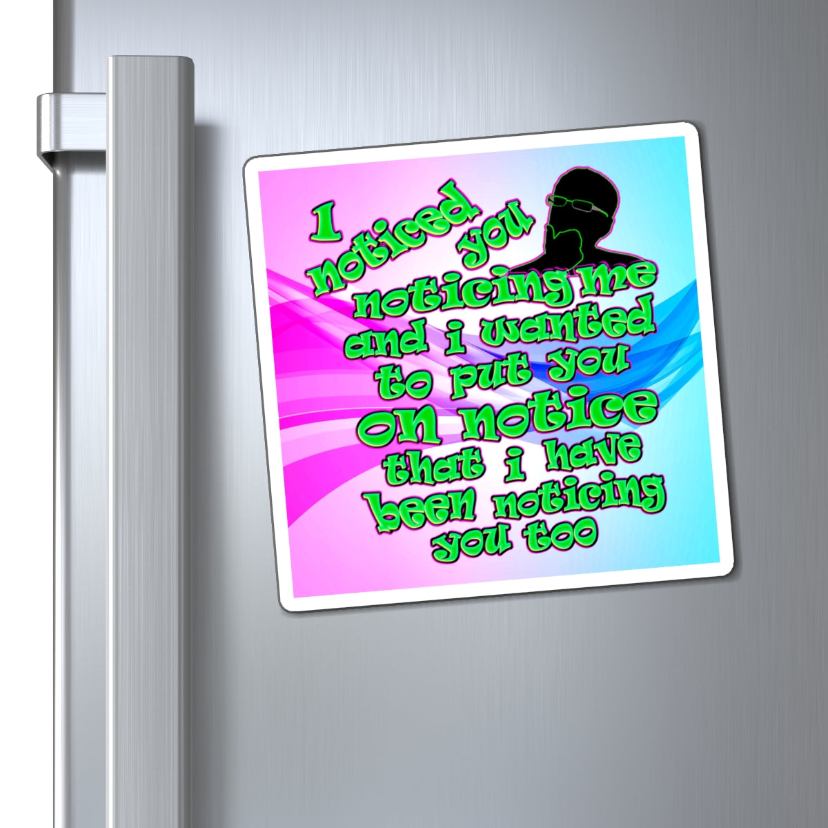 noticed you noticing - Magnets - (light blue-pink wave)