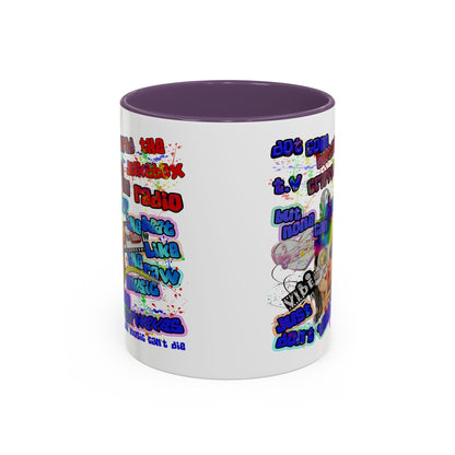 drop the beat - Accent Mug (white)