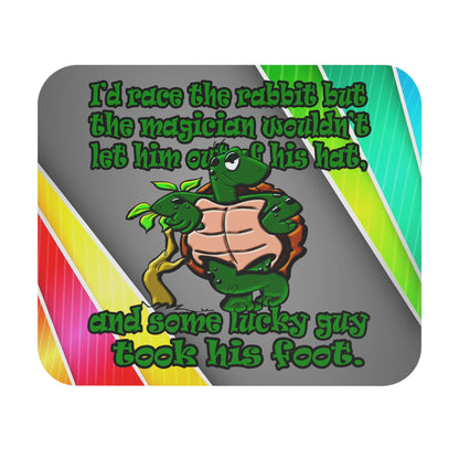 turtle race - Mouse Pad (Rectangle) (rainbow split)