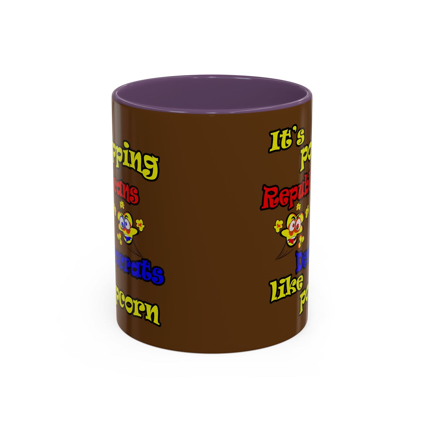 popping like popcorn - Accent Mug (brown)