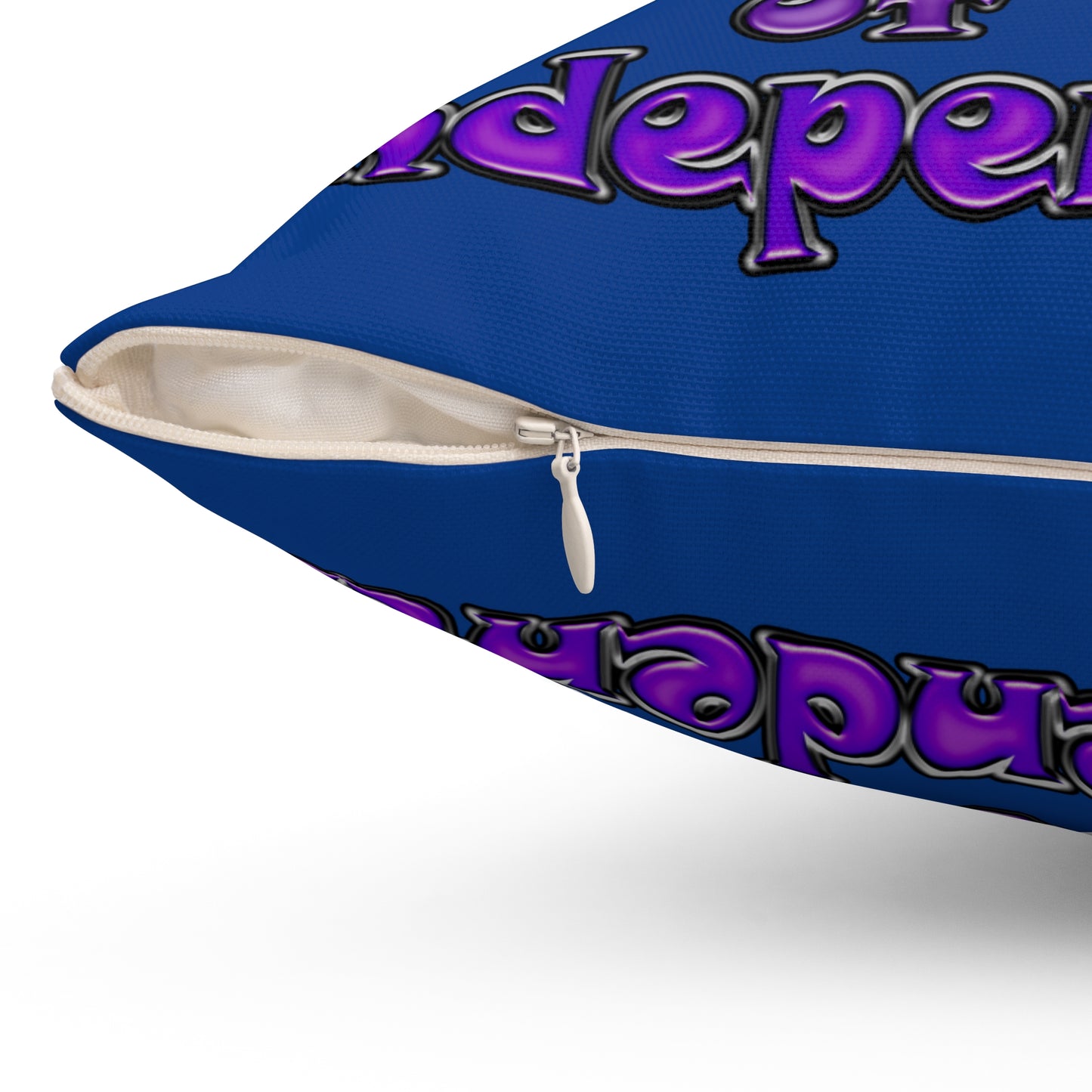 declaration of the independents - Spun Polyester Square Pillow - (dark blue)