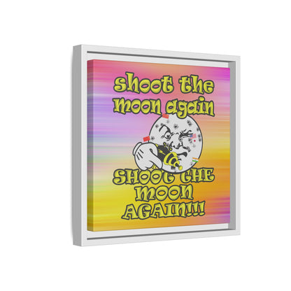 shoot the moon again - framed canvas art (color blur)