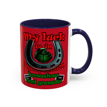 my luck - Accent Mug (dark red)