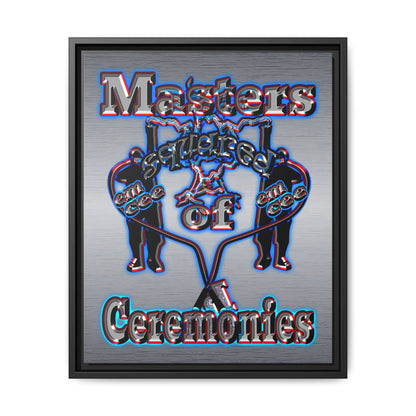 em cee squared - framed canvas art (brushed nickel)