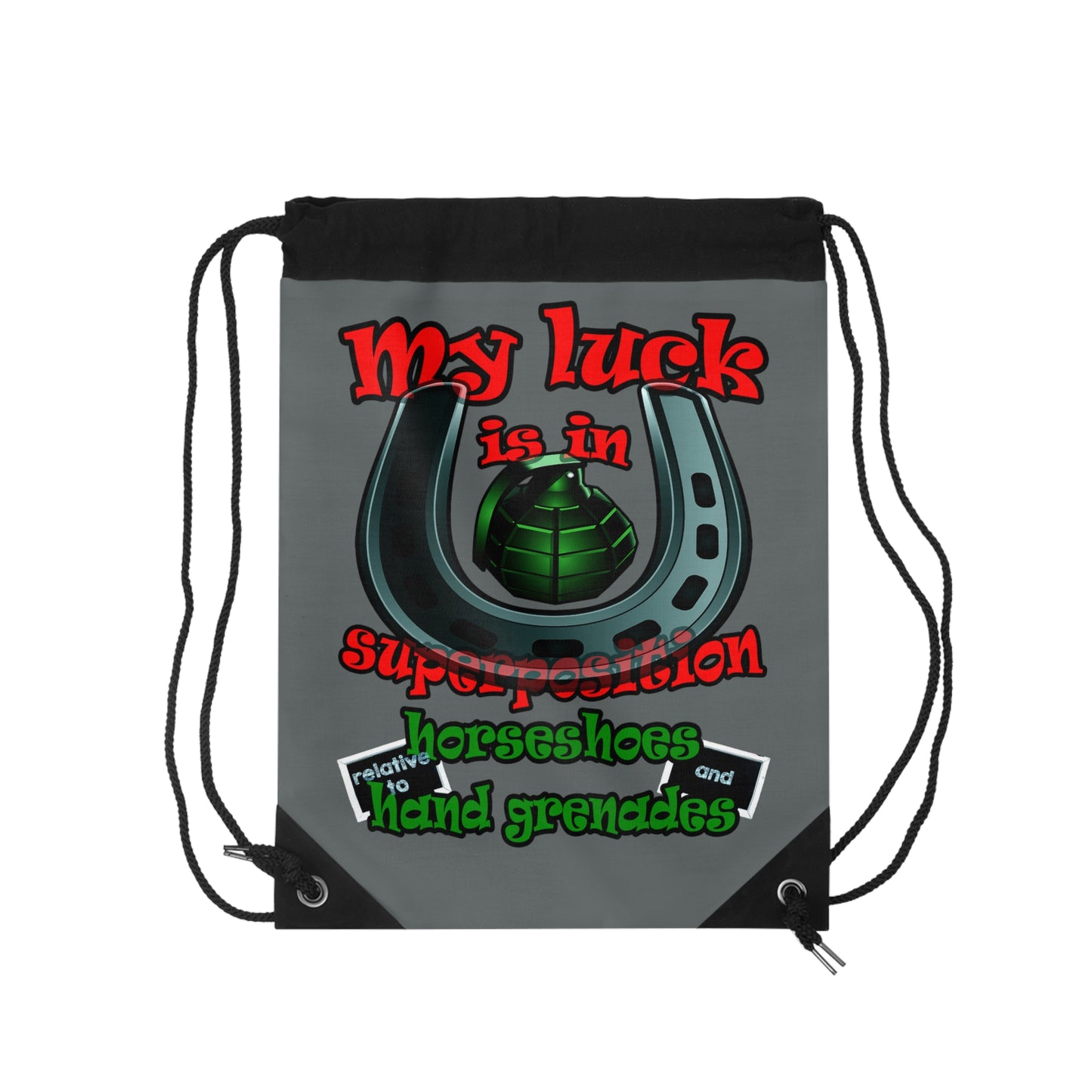 my luck - Drawstring Bag (dark grey)