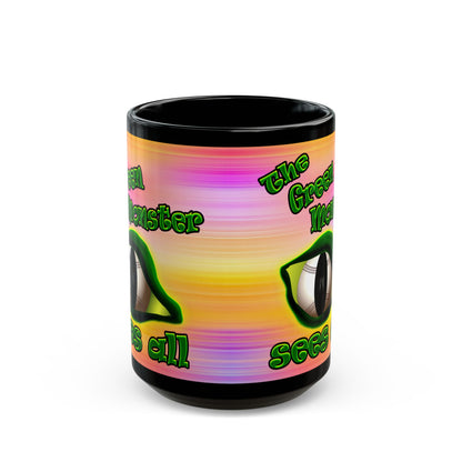 green monster - Black Mug (color blur)