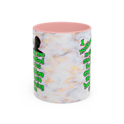 noticed you noticing - Accent Mug (white marble)