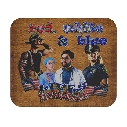 rw&b lives matter - Mouse Pad (Rectangle) (brown papyrus)