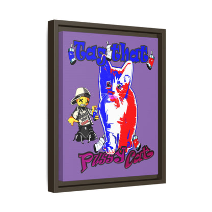 tag that - framed canvas art (light purple)