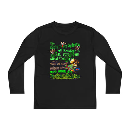 christmas spirits of boston - Youth Long Sleeve Competitor Tee