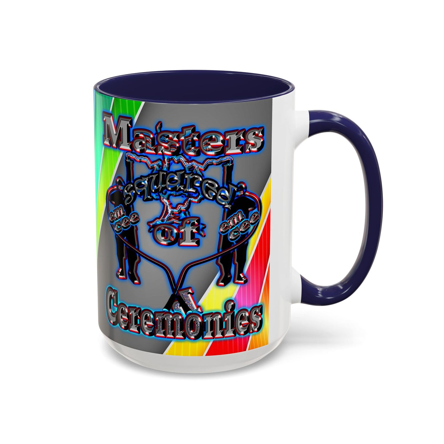 em cee squared - Accent Mug (rainbow split)