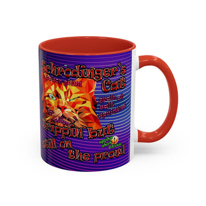 schrodinger's cat - Accent Mug (purple wave)