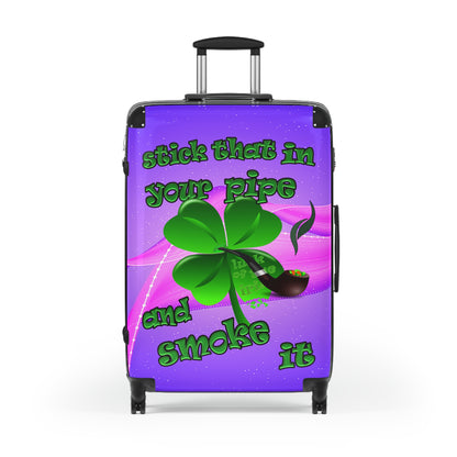 stick that in your pipe and smoke it - Suitcase (purple-pink wave)