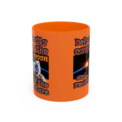 defy conquer reach - Accent Mug (crusta)