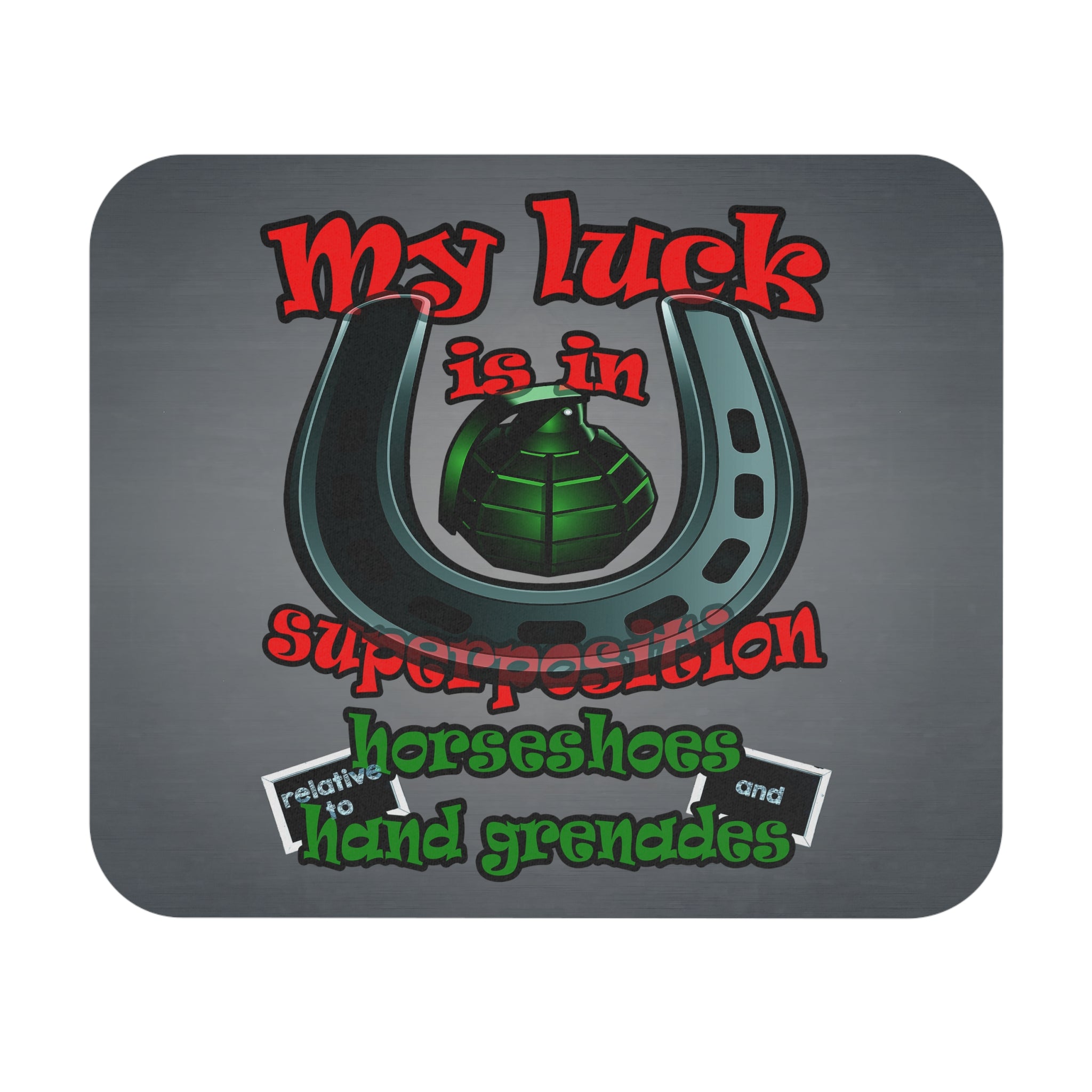 my luck - Mouse Pad (Rectangle) (grey-light grey)