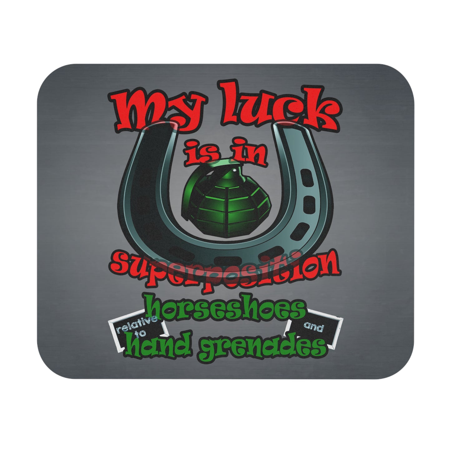my luck - Mouse Pad (Rectangle) (grey-light grey)