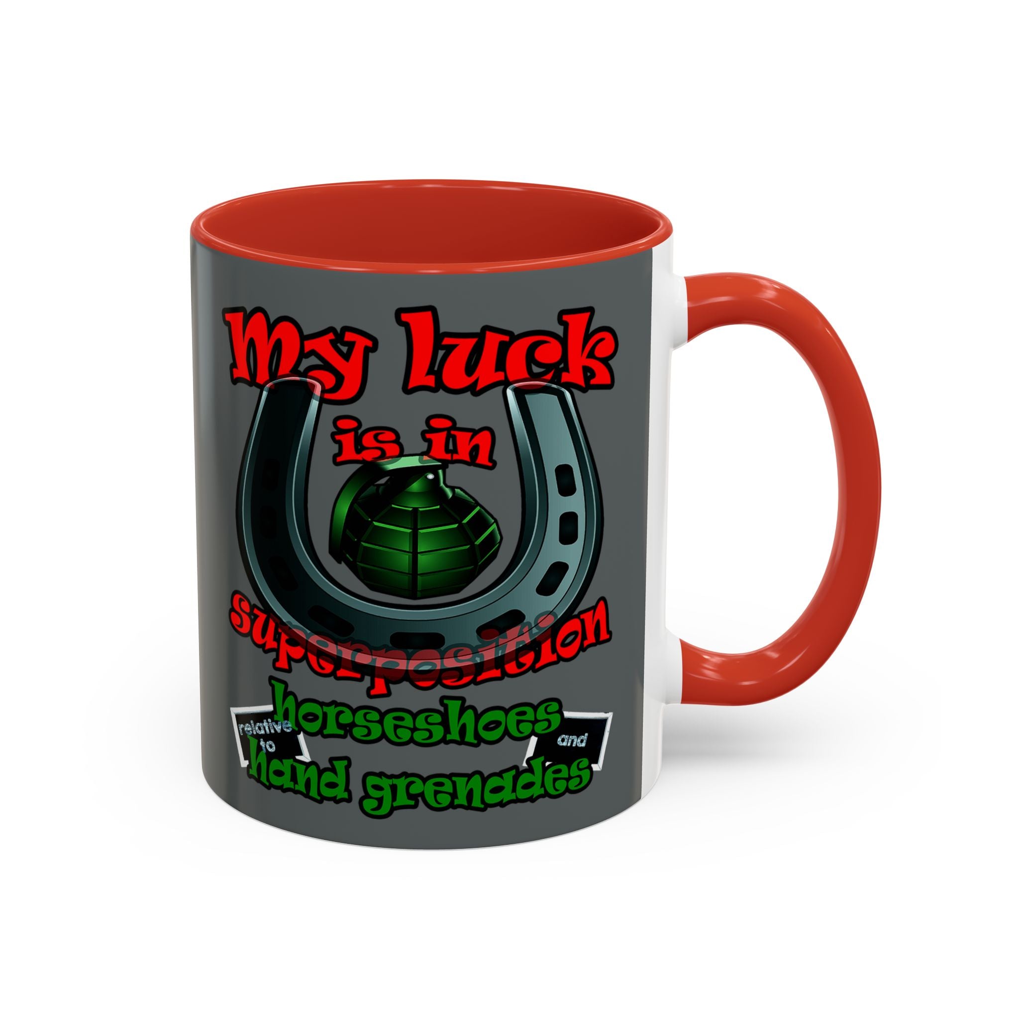 my luck - Accent Mug (dark grey)