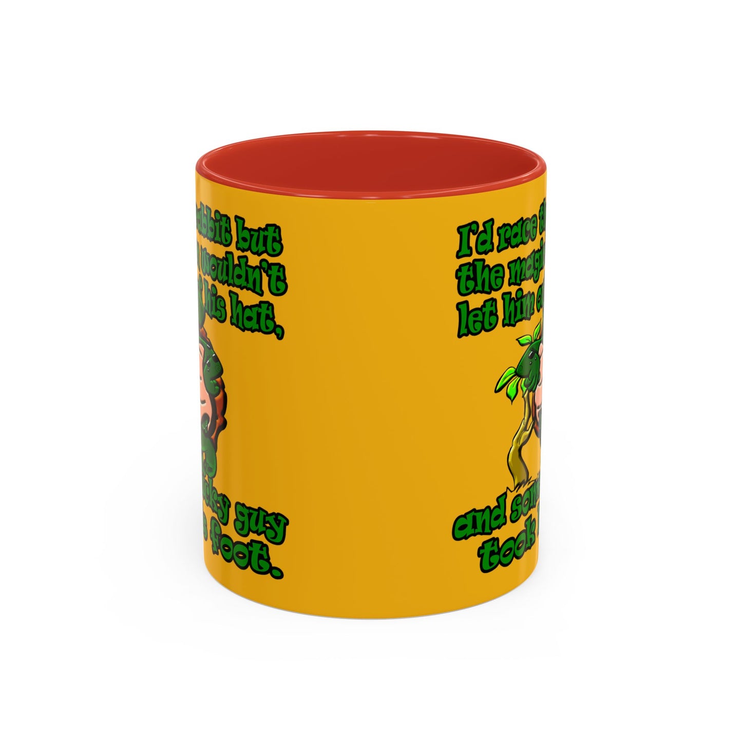 turtle race - Accent Mug (yellow)