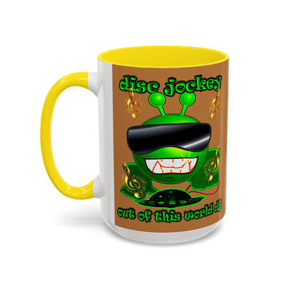 disc jockey - Accent Mug (light brown)