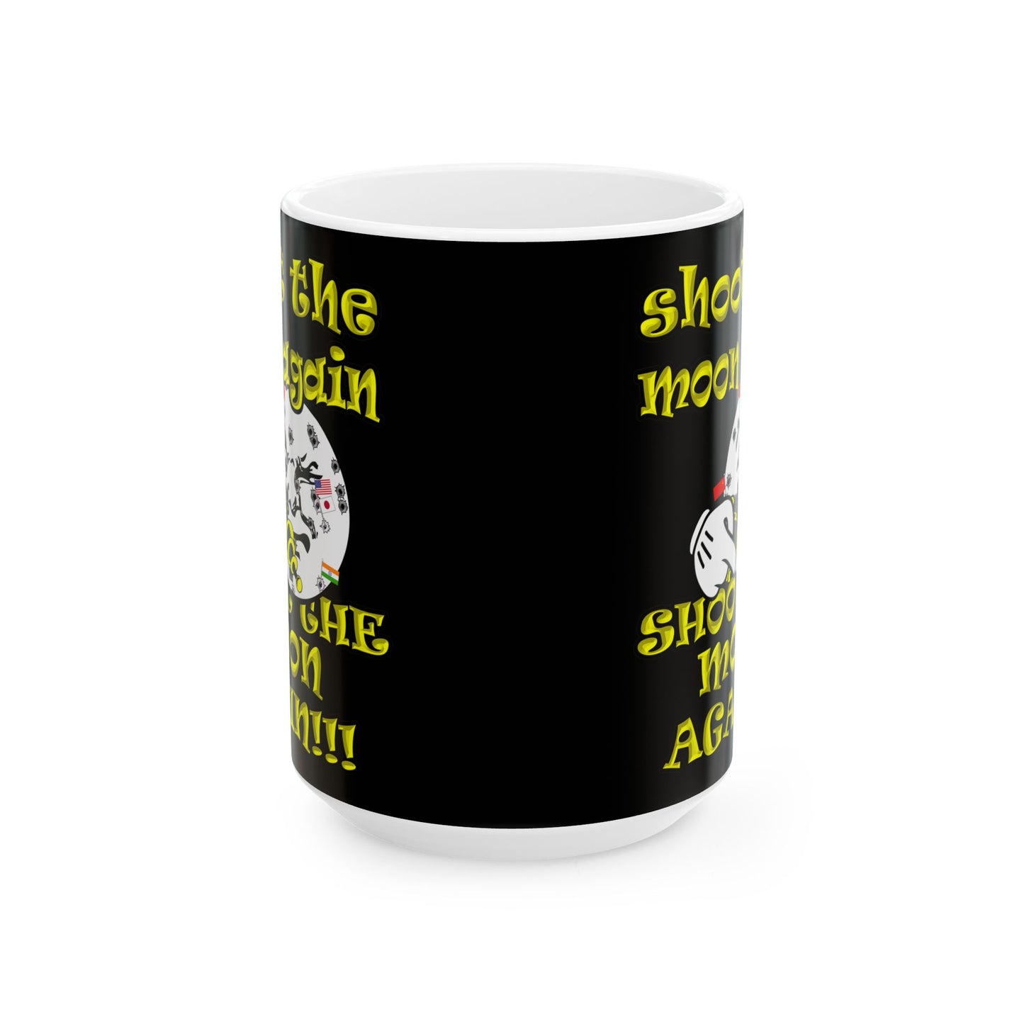 shoot the moon again - White Mug (black)