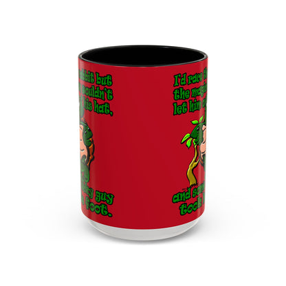 turtle race - Accent Mug (dark red)
