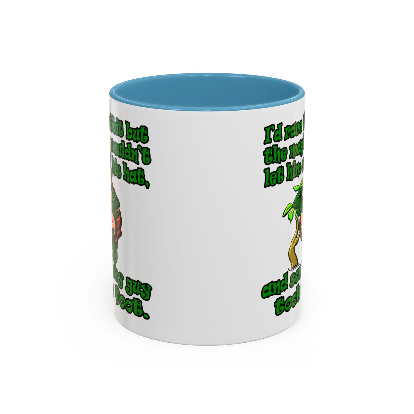 turtle race - Accent Mug (white)