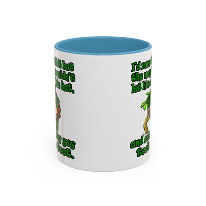 turtle race - Accent Mug (white)
