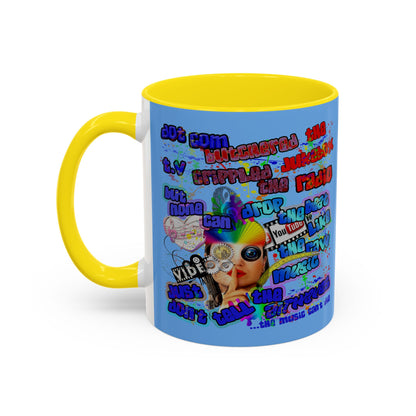 drop the beat - Accent Mug (light blue)