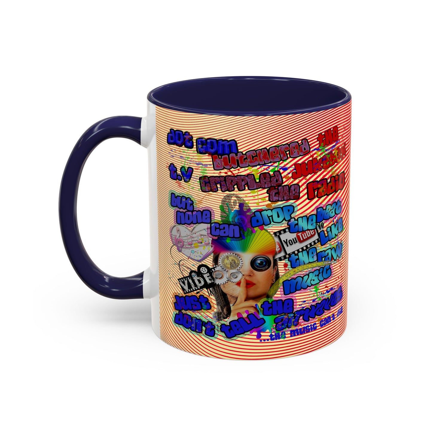 drop the beat - Accent Mug (yellow-orange wave)