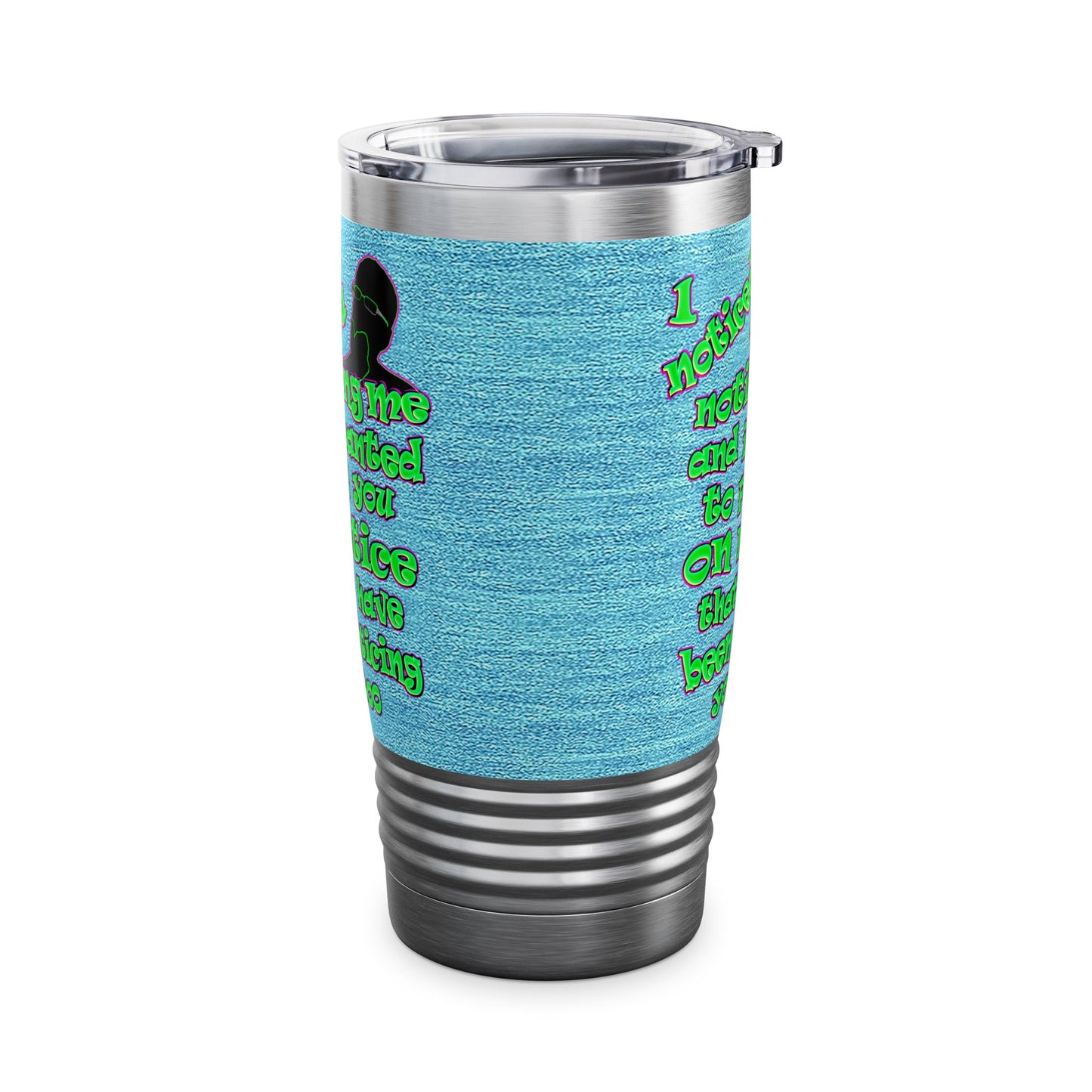 noticed you noticing - Ringneck Tumbler, 20oz (faded blue)