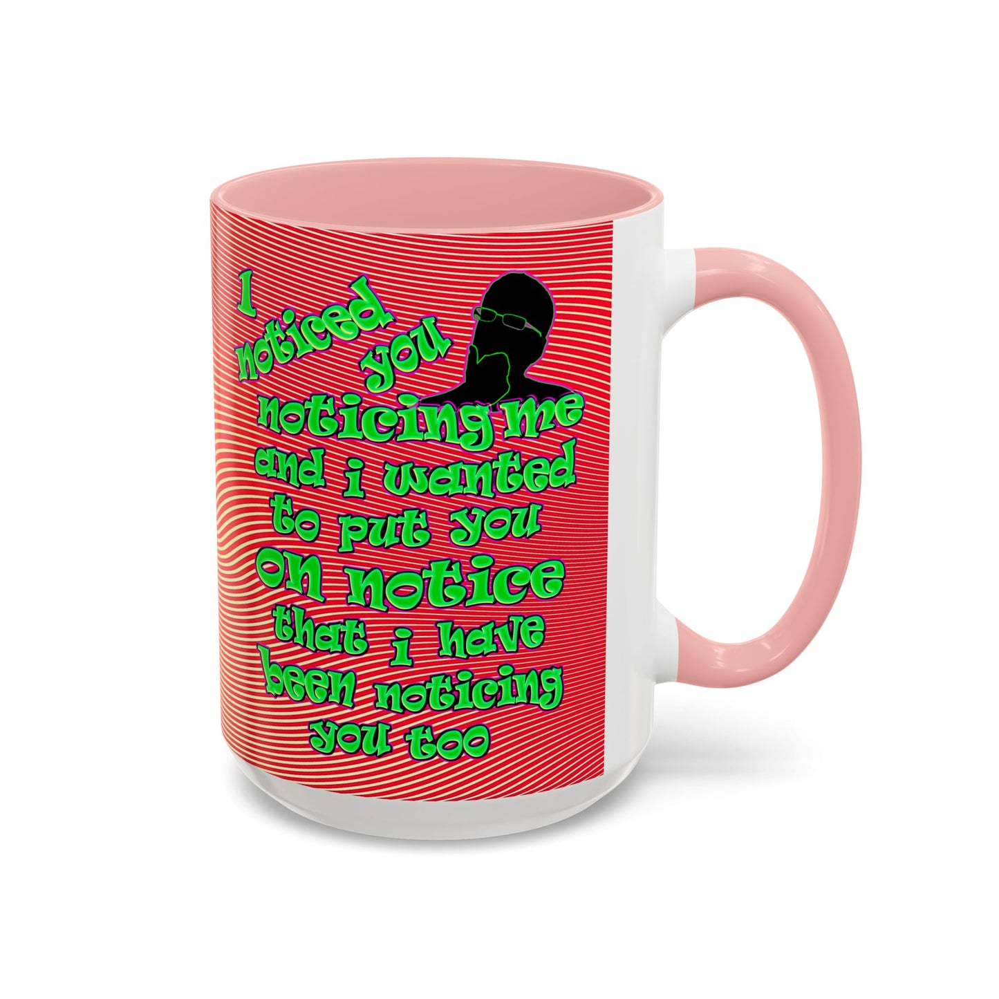 noticed you noticing - Accent Mug (yellow-orange wave)